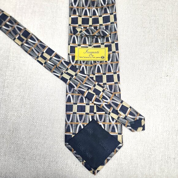 Designer Men's Ties 100% Silk Dark Colors Lot of 6 - Picture 12 of 14